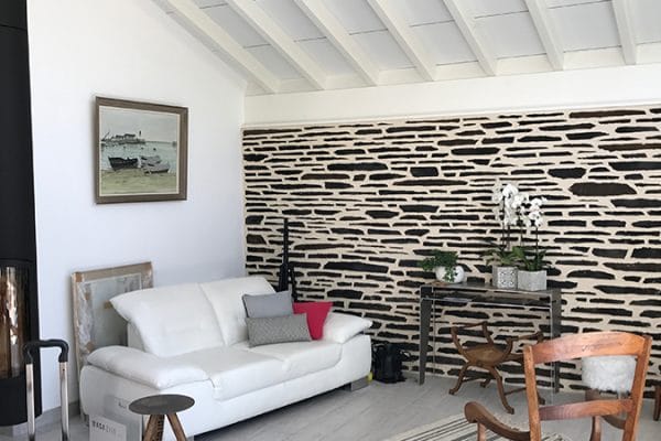 Salon design et pierre de schiste